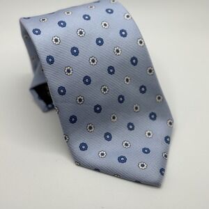 Banana‎ Republic Mens Light Blue Floral Silk Tie Made in USA
